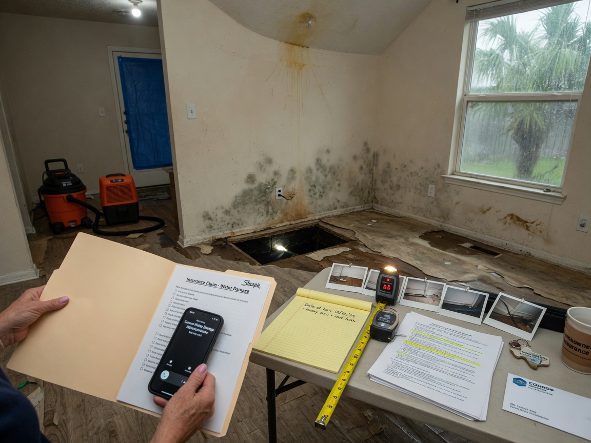 Water Damage Insurance Claim in Conroe: A Step-by-Step Checklist for Homeowners